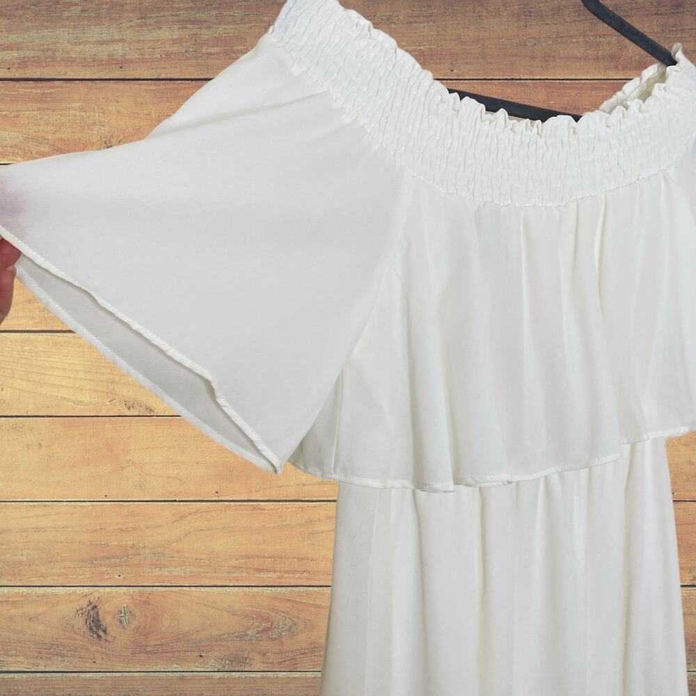 NEW Wrangler off shoulder white dress size medium - Picture 3 of 9